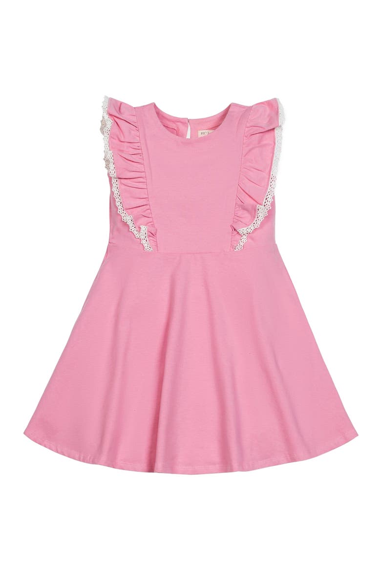 Girls' Organic Sleeveless Knit Pinafore Dress, Kids, Alternate, color, Classic Pink