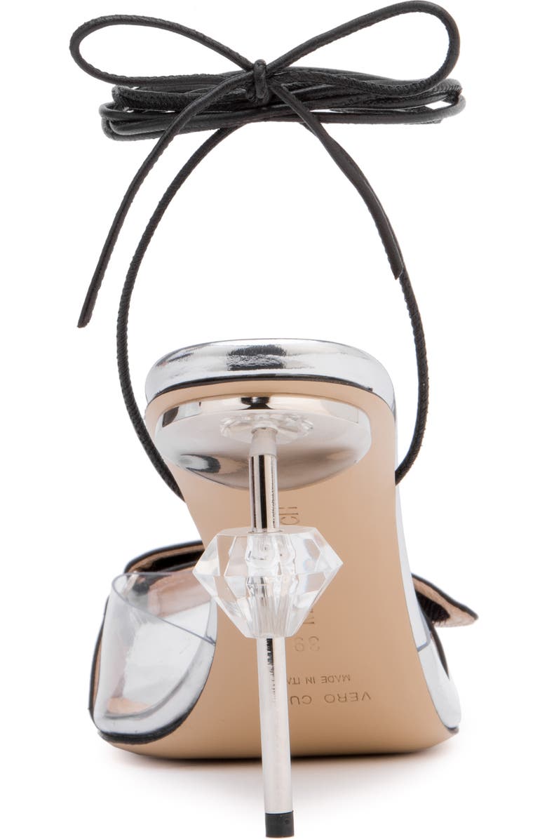 Mach & Mach Kelly Logo Strap Clear Pointed Toe Pump, Alternate, color,