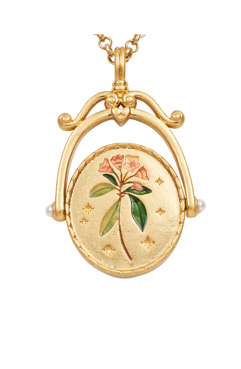 Fable England K Initial Kalmia Gold Spinner Chain Necklace, Alternate, color, Gold