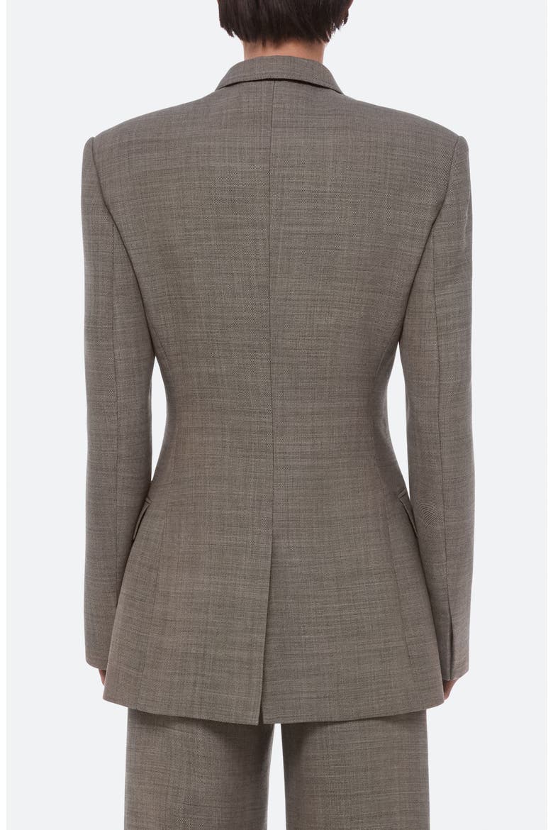 Sculptural One-Button Blazer, Alternate, color, BEIGE MELANGE