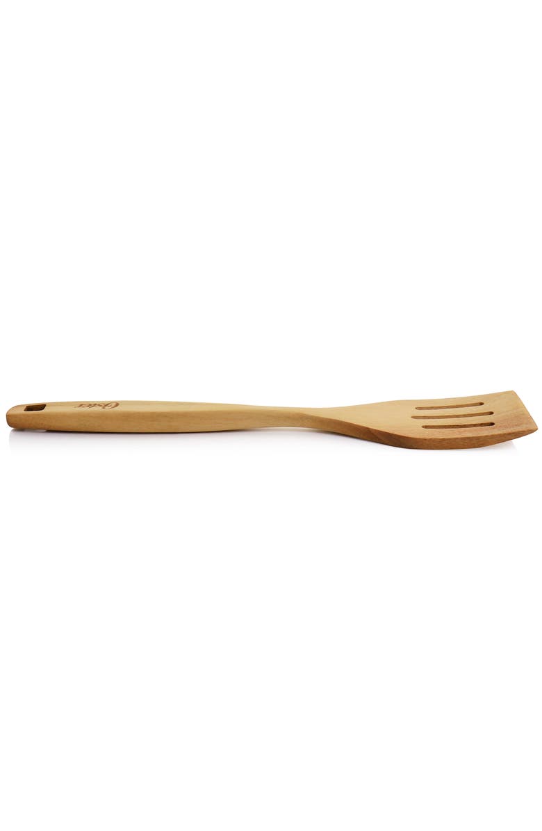 OSTER Acacia Wood Slotted Turner Cooking Utensil, Alternate, color, Light Brown