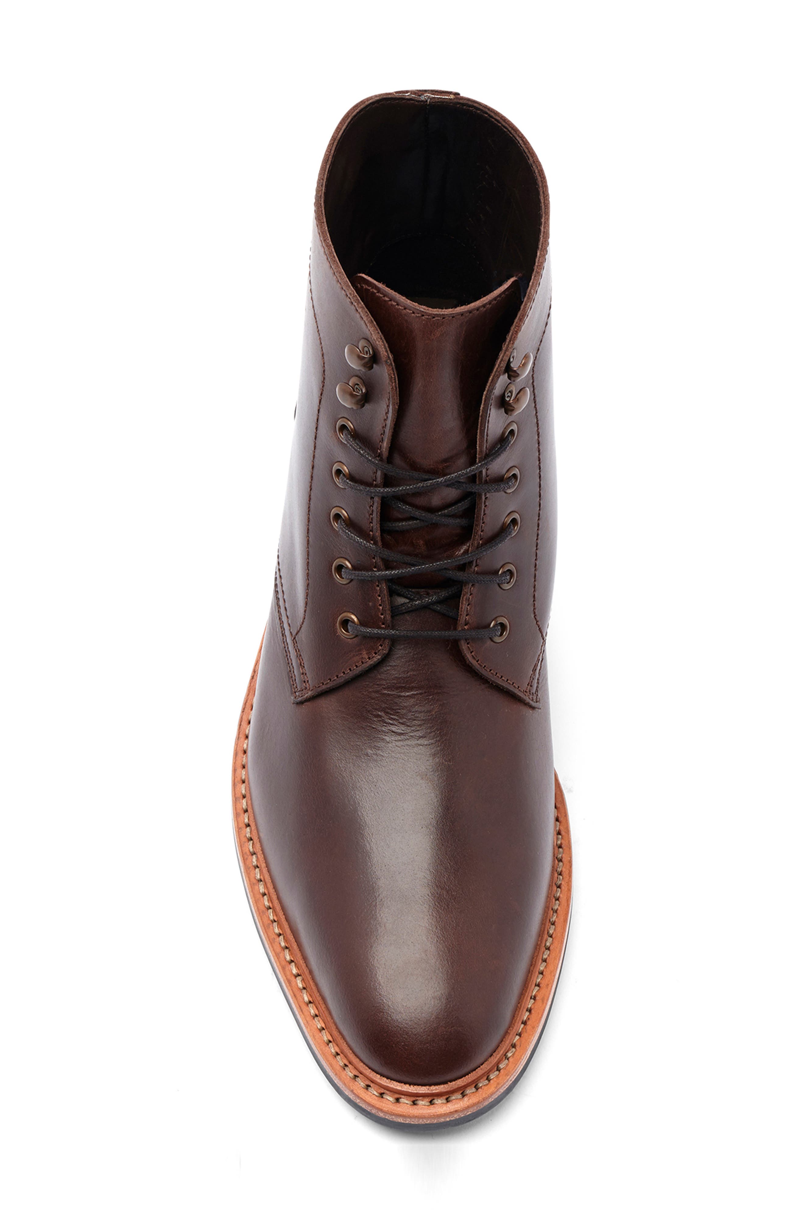Lincoln Lug Sole Boot, Alternate, color, BROWN