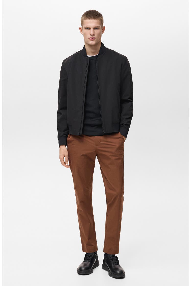 Waterproof Bomber Jacket, Alternate, color, BLACK