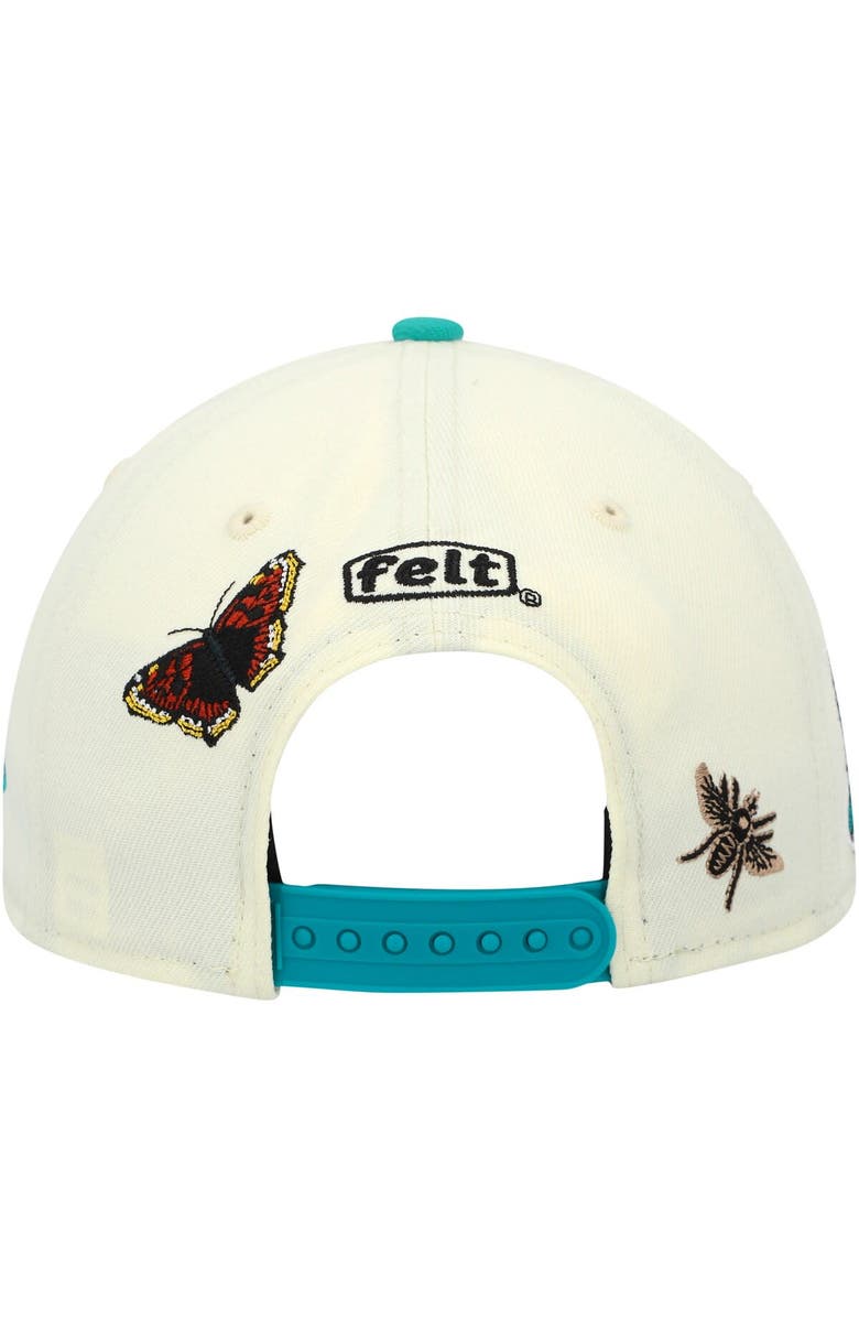 New Era Men's New Era x Felt Cream Florida Marlins Low Profile 9FIFTY Snapback Hat, Alternate, color, Cream