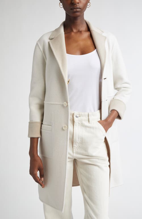 St John St. John Collection Two-tone Double Face Wool & Cashmere Coat