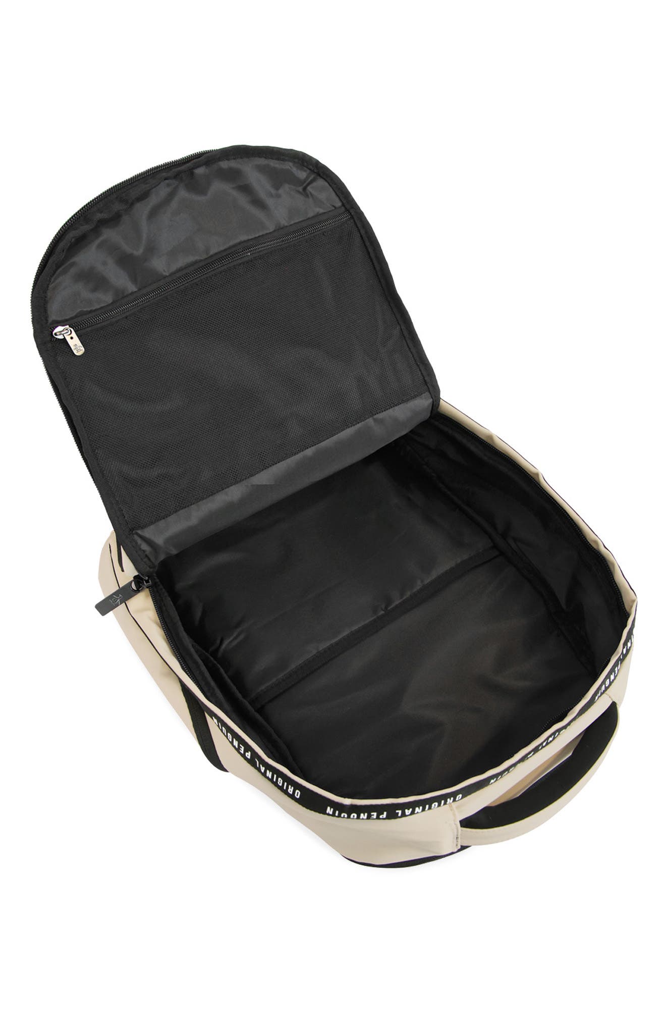 Original Penguin Zip Nylon Backpack, Alternate, color, Oatmeal/ Travertine