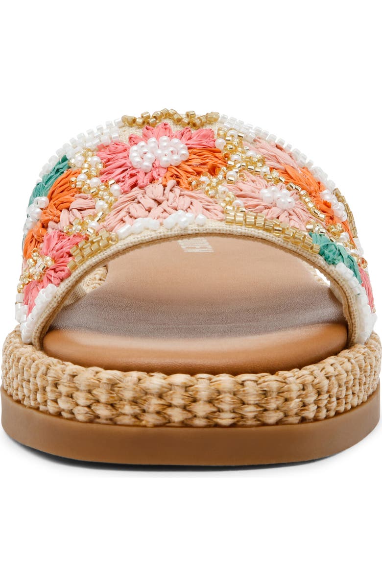 Steve Madden Boardwalk Beaded Slide Sandal, Alternate, color, Floral Mul