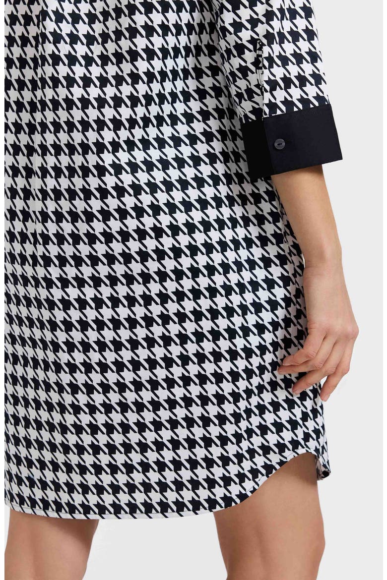Sloane Houndstooth Shirtdress, Alternate, color, BLACK/ WHITE