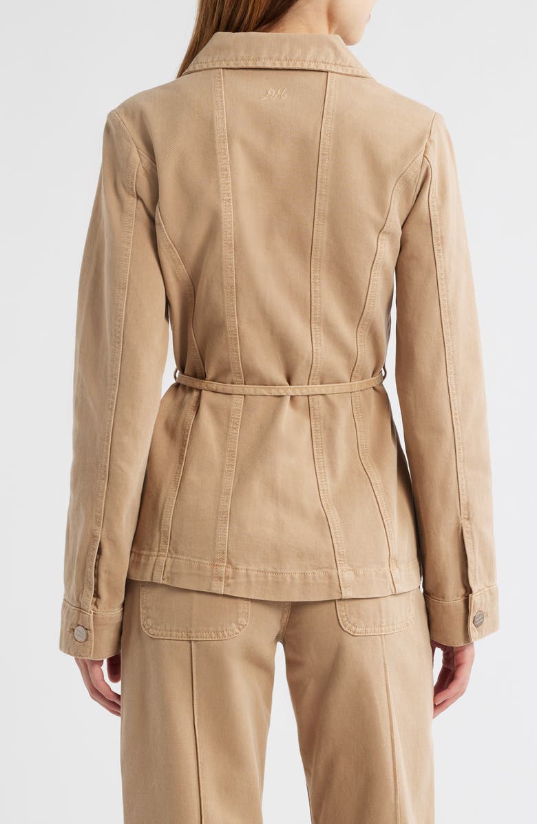 Damson Madder Francie Tie Waist Denim Blazer, Alternate, color, Tan