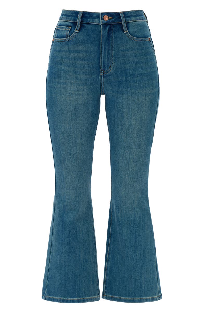 Bayeas High Waist Ankle Flare Jeans, Alternate, color, Medium Blue