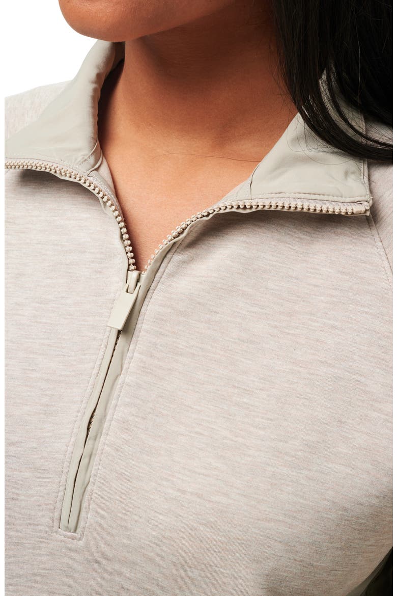 Delightful Half Zip Pullover, Alternate, color, HEATHER TAUPE