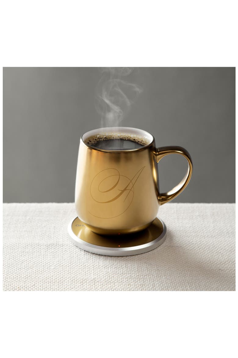 Ui Monogram Golden Mug & Warmer Set, Alternate, color, A