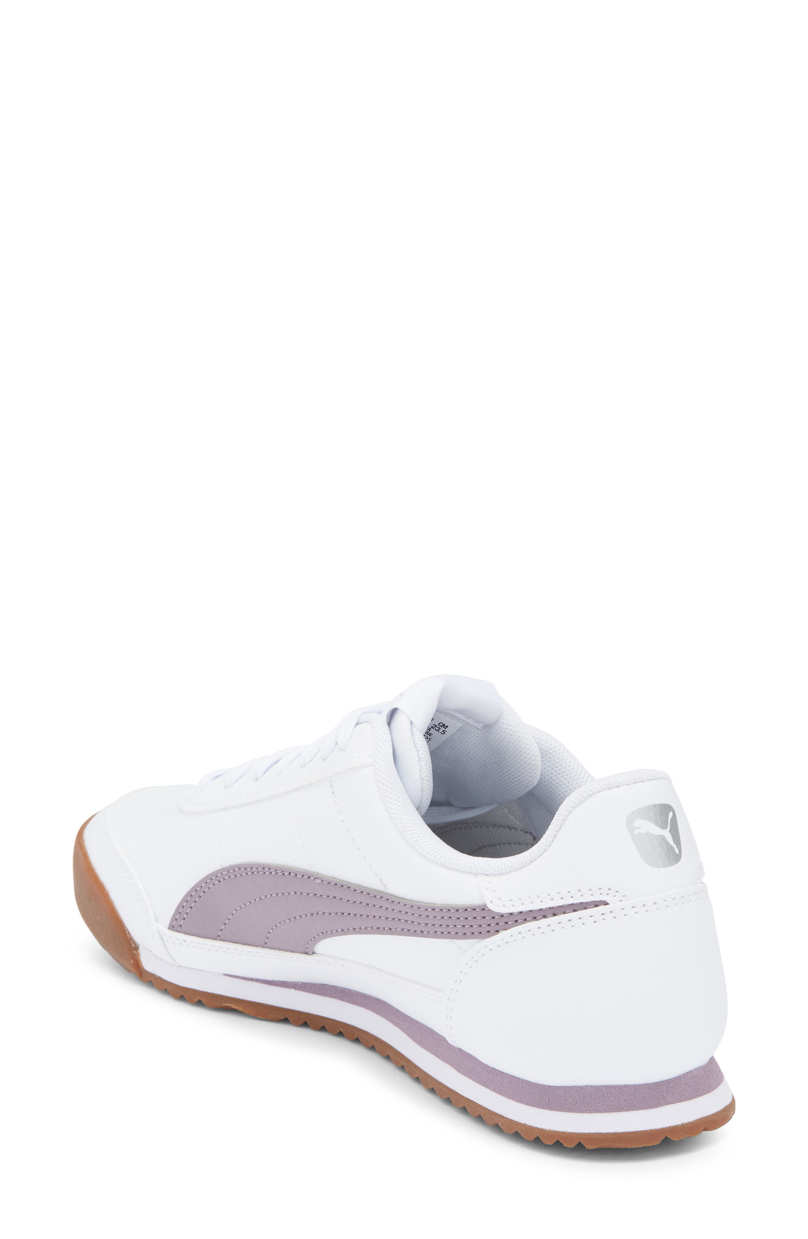 PUMA Turino II Sneaker, Alternate, color, Puma White/ Plum Jam/ Silver