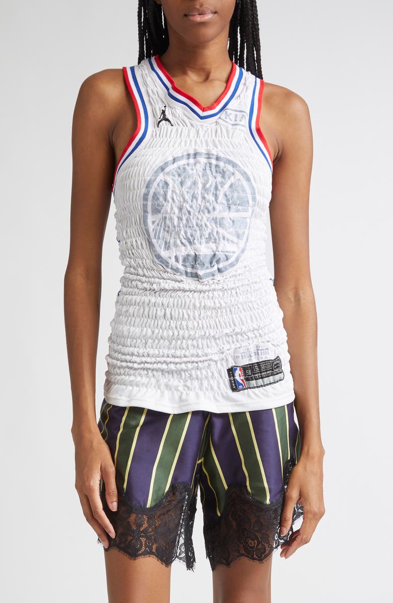 CONNER IVES Reconstituted Shirred Basketball Jersey, Main, color, Multi