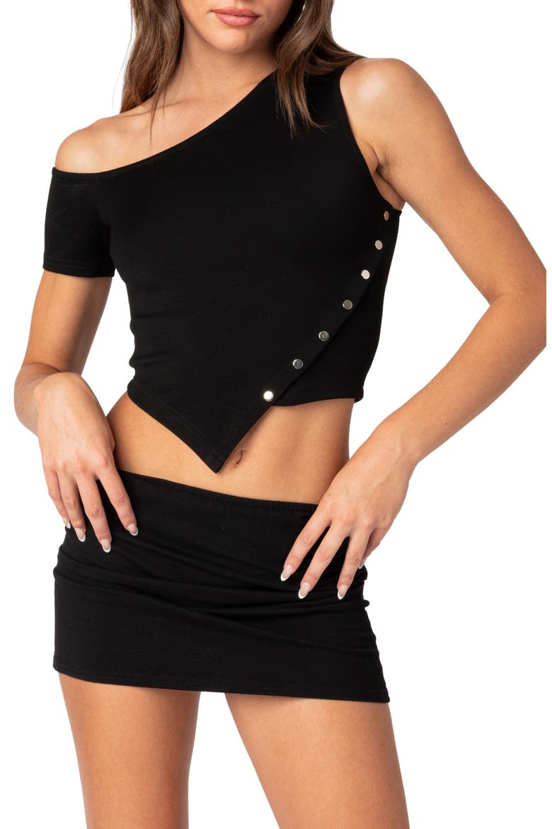 Eclipse Asymmetric One-Shoulder Top, Main, color, BLACK