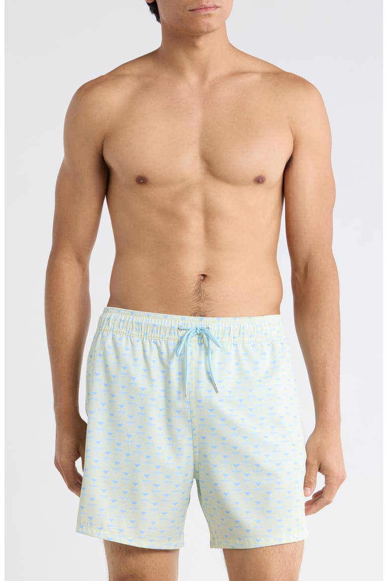 Martini Tower Swim Shorts, Main, color, YELLOW