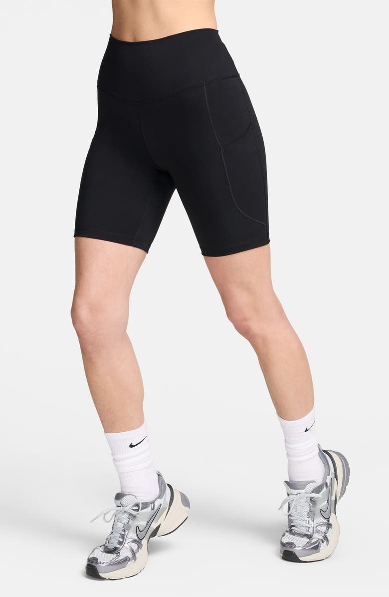 Nike One 8-Inch High Waist Biker Shorts, Main, color, 
