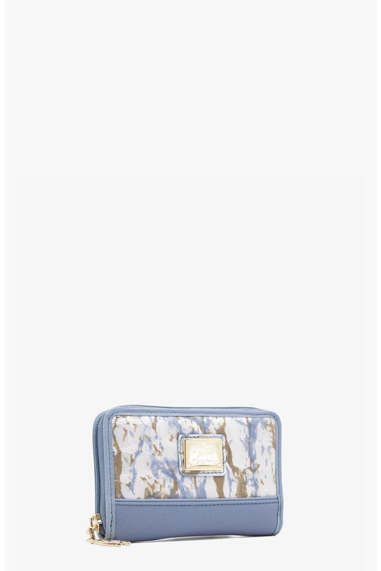 Acqua Bella Card Holder Wallet 217, Alternate, color, Blue / White