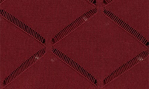 Reiss Serene Open Stitch Mock Neck Sweater In Red