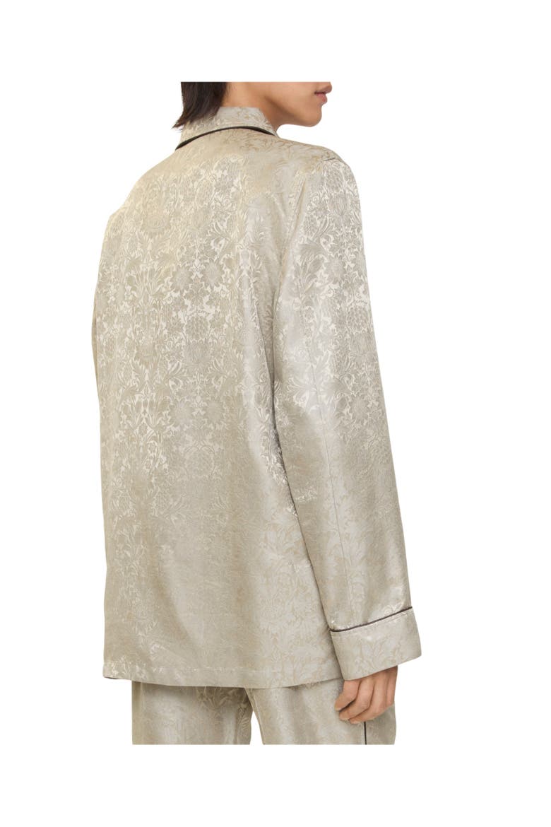 Sunflower Silk Pyjama Shirt, Alternate, color, Taupe beige