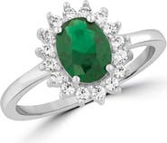 Sienna Vale Oval Cubic Zirconia Halo Ring