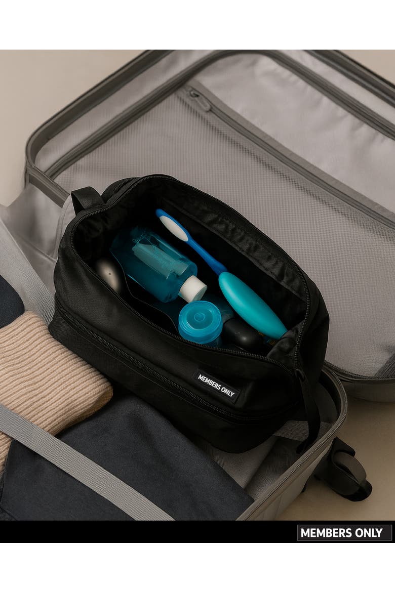 Travel Pouch with Zipper Closure, Alternate, color, Black