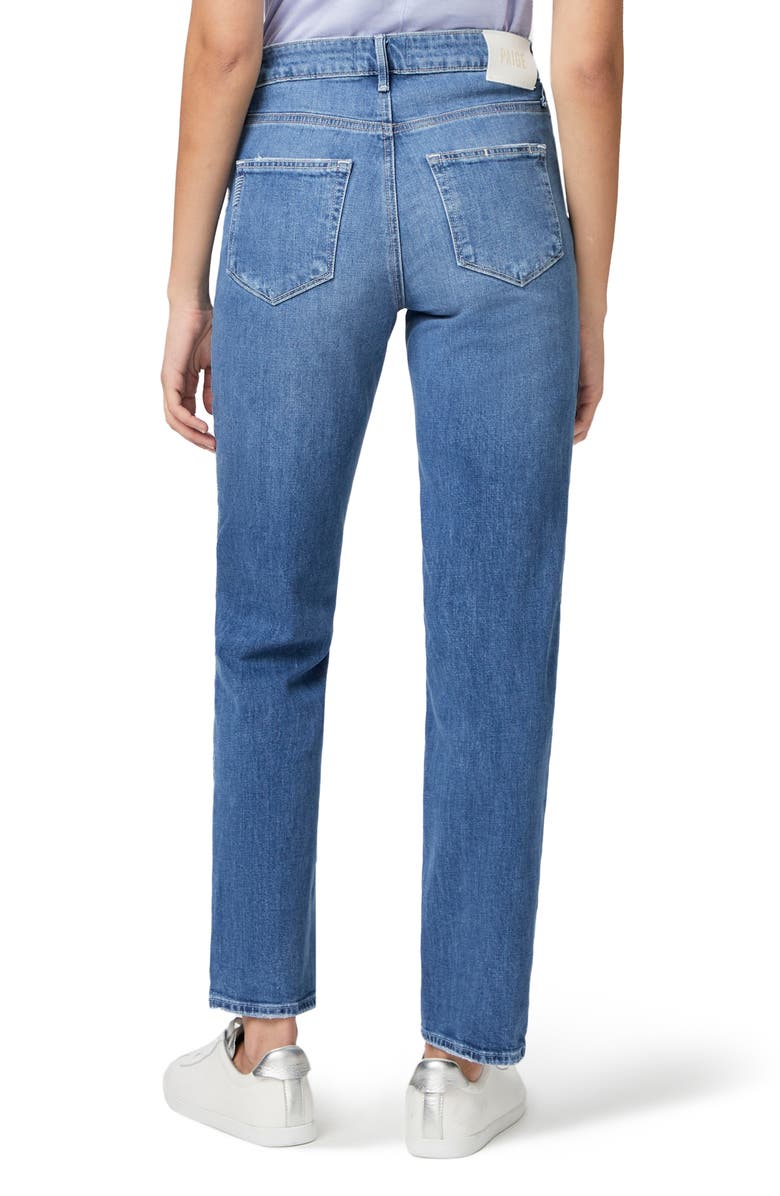 PAIGE Sarah Ripped High Waist Straight Leg Jeans, Alternate, color,