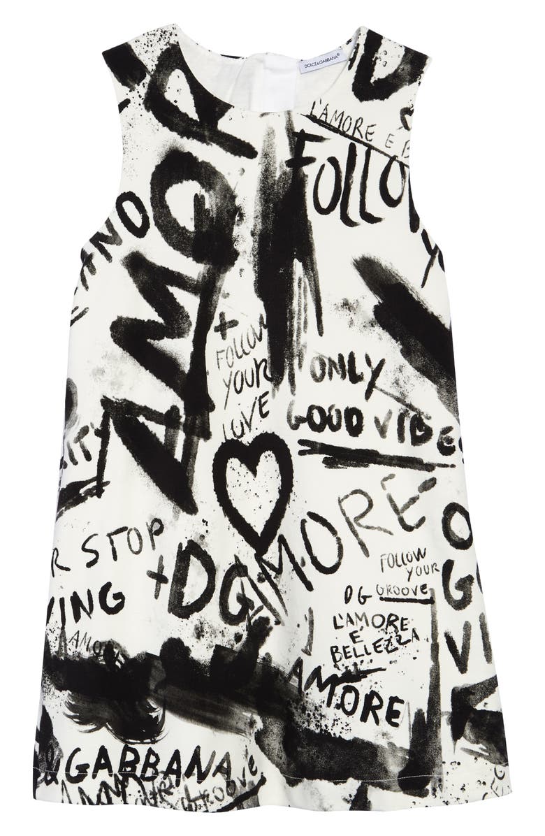 Dolce&Gabbana Kids' Graffiti Print Dress, Main, color,