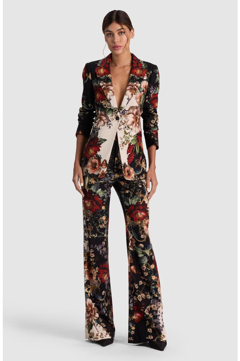 Breann Fitted Blazer, Alternate, color, FLORAL RADIANCE