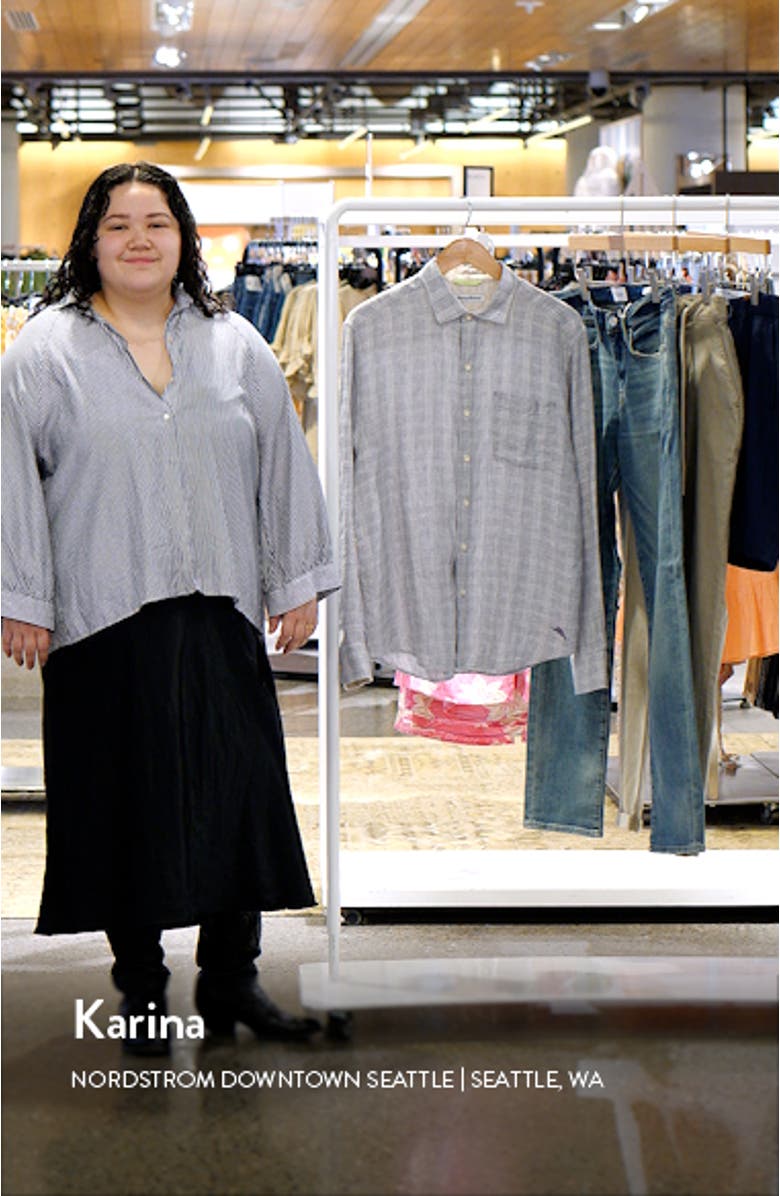 Ventana Plaid Linen Button-Up Shirt, sales video thumbnail