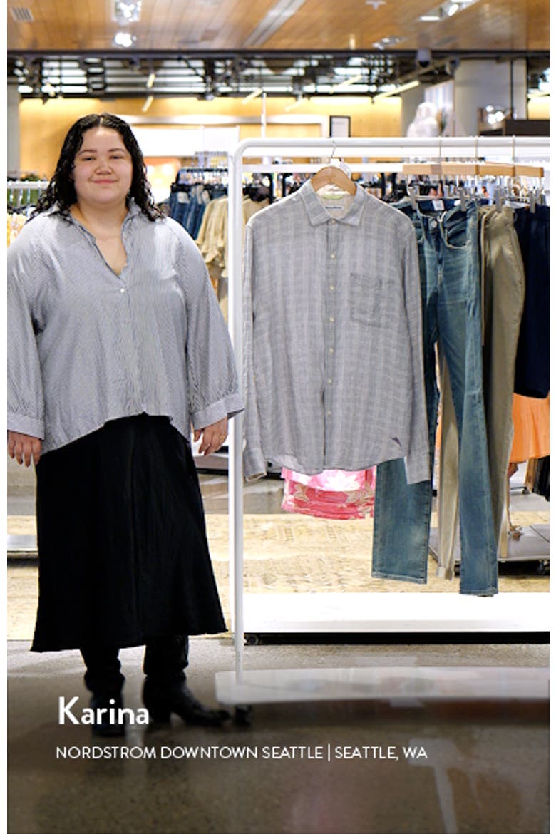 Ventana Plaid Linen Button-Up Shirt video