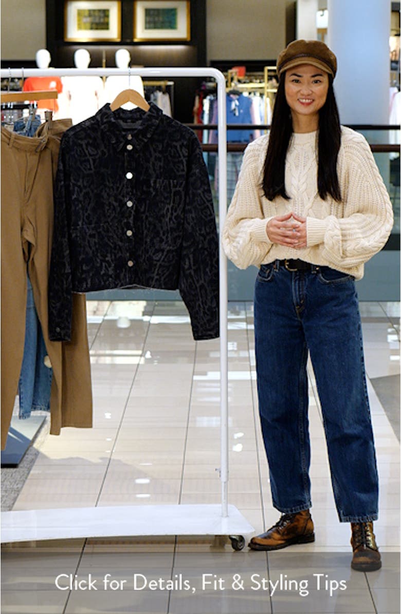 Leopard Denim Jacket, sales video thumbnail