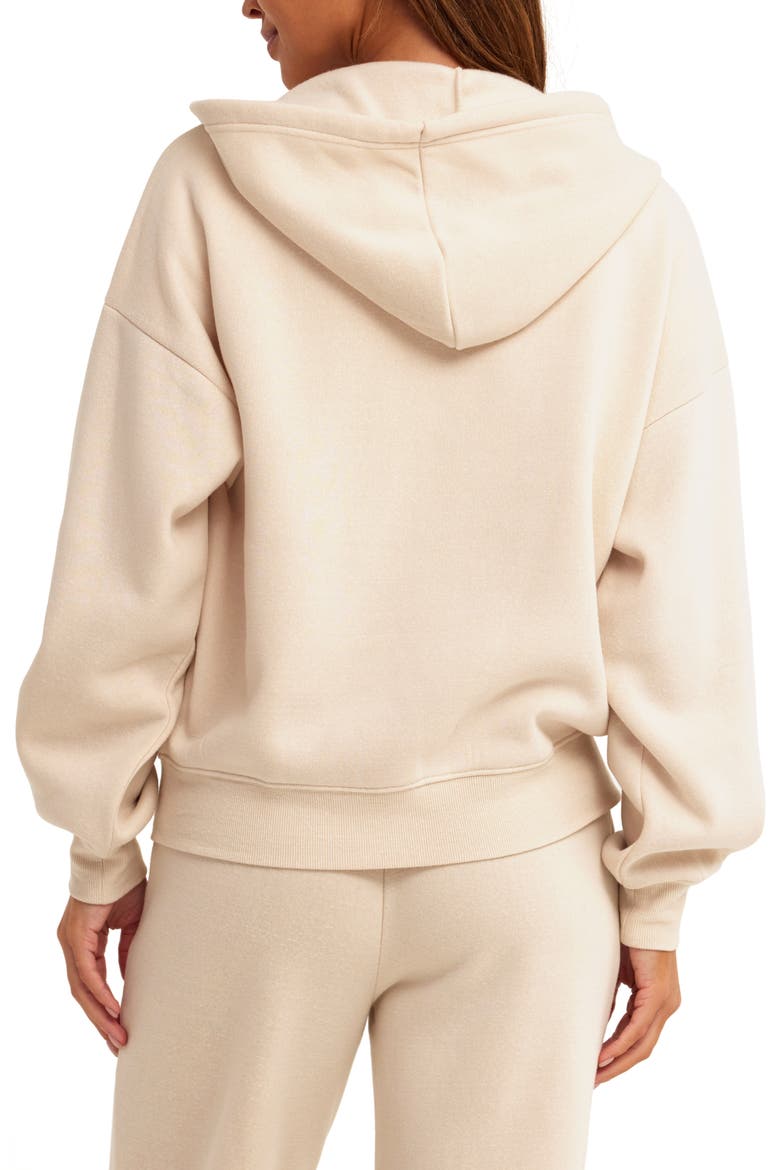 Corissa Oversize Fleece Hoodie, Alternate, color, TAPIOCA