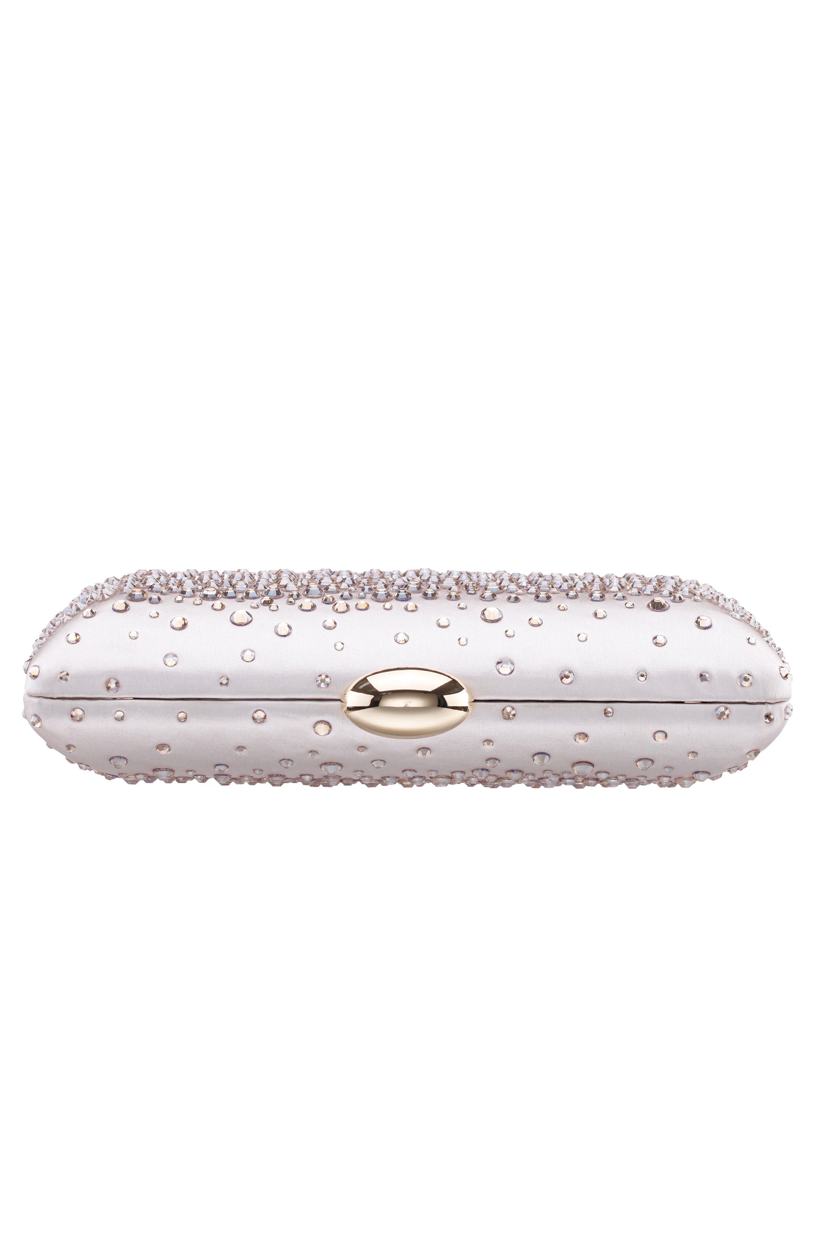 Nina Purity Frame Clutch, Alternate, color, Ivory