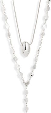 Open Edit Set of 2 Orb & Y-Necklaces