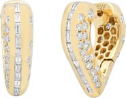 Sara Weinstock Papua Gold Diamond Small Heart Hoop Earrings