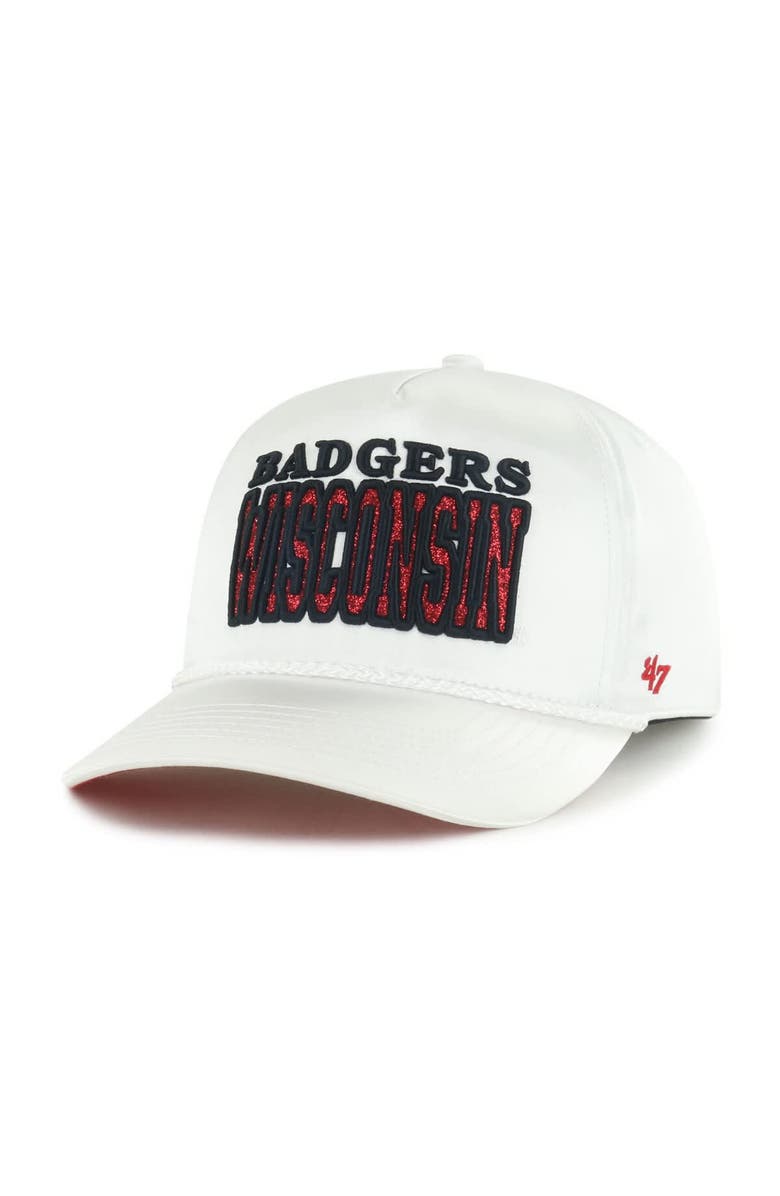 '47 Women's '47 White Wisconsin Badgers Outspoken Hitch Adjustable Hat, Alternate, color, White