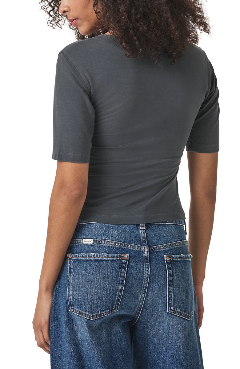 Splendid Yasmina Ruched T-Shirt, Alternate, color, Ink