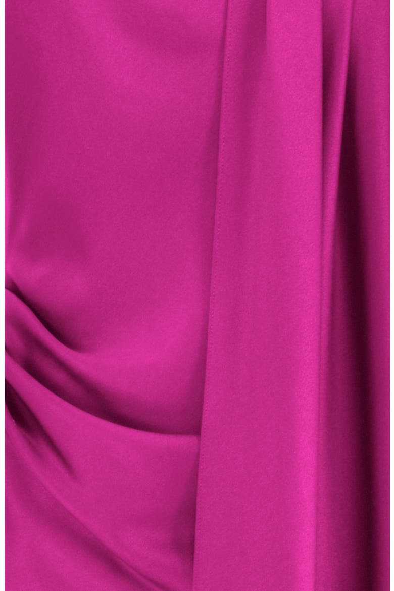 Aida Satin Minidress, Alternate, color, HOT PINK