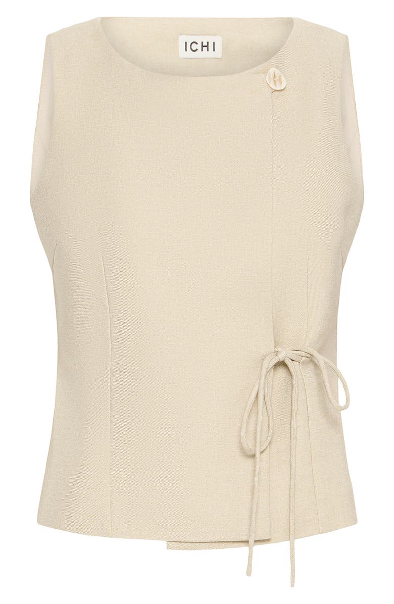 ICHI Ihgivana Sleeveless Wrap Top, Main, color, Eucalyptus Melange