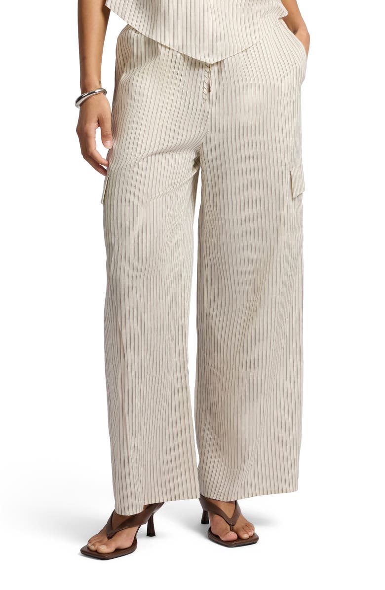 Onia Cargo Pant, Alternate, color, Cream/Black