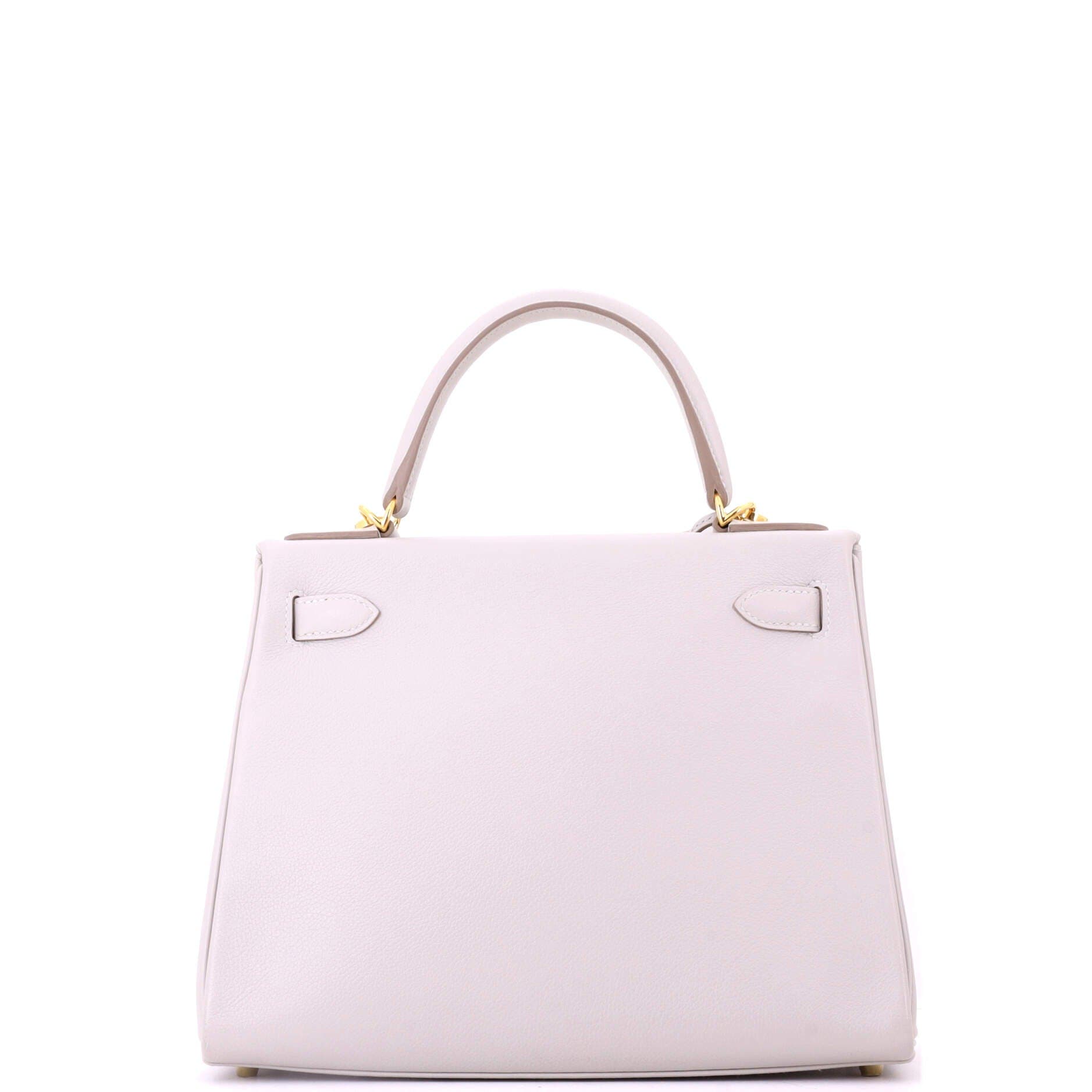 Pre-Owned Hermes Kelly Handbag Grey Evercolor with Gold Hardware 28, Alternate, color, Gris Perle