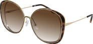 Chloé 63mm Gradient Oversize Round Sunglasses