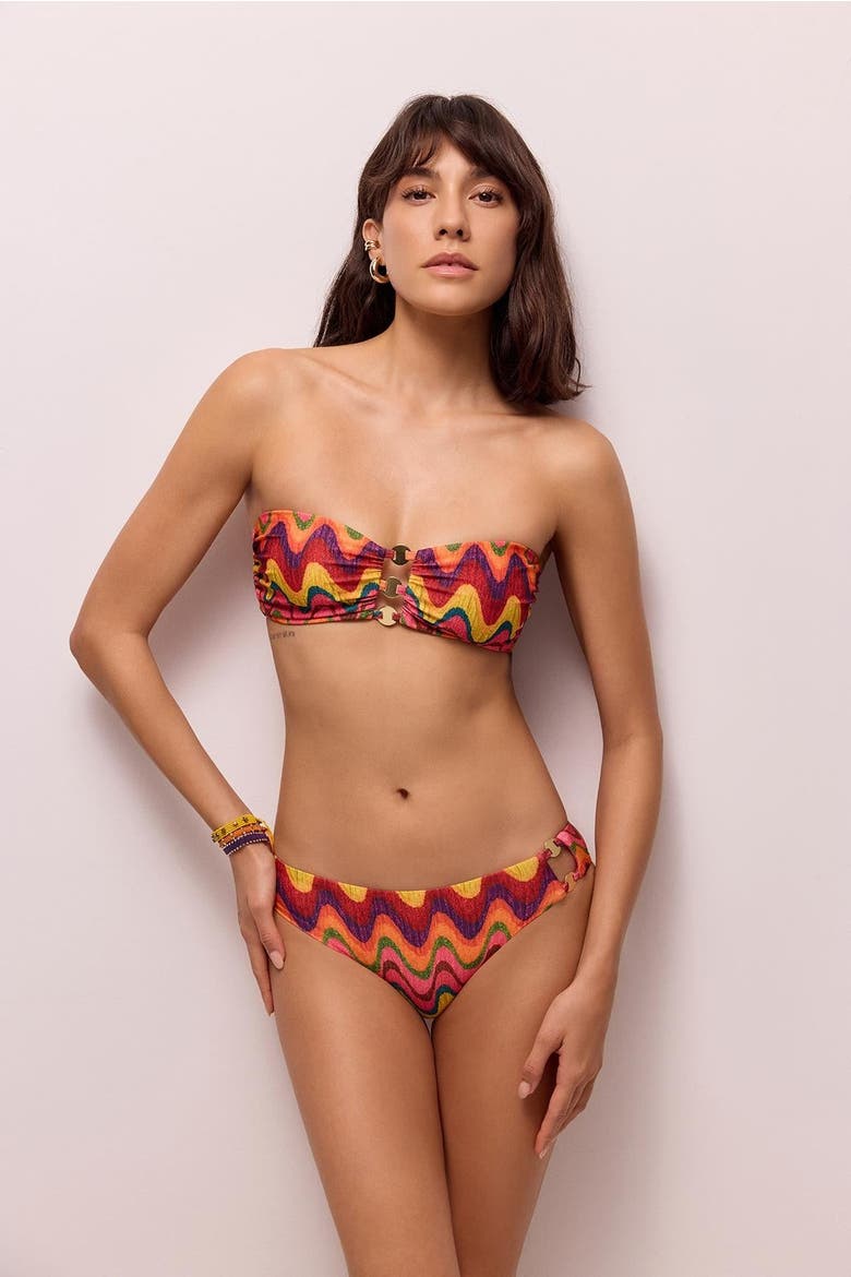 Topaz Bandeau Top / Side Bottom, Alternate, color, Versicolor