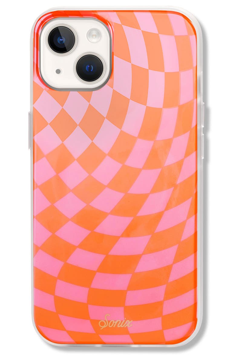 Checkmate MagSafe® Compatible iPhone14, 14 Plus & 14 Pro Case, Main, color, PINK/ ORANGE