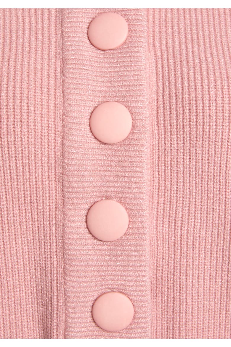 Ribbed Button Up Sweater, Alternate, color, Mauve