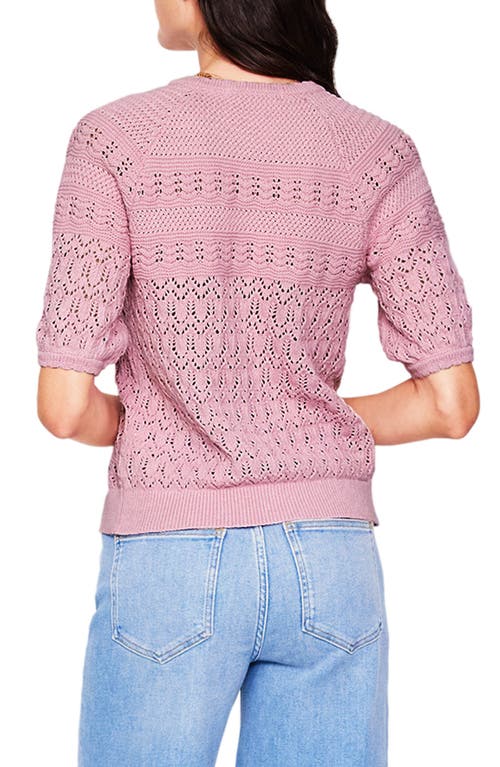 BODEN BODEN ELODIE OPENWORK SHORT SLEEVE COTTON CARDIGAN