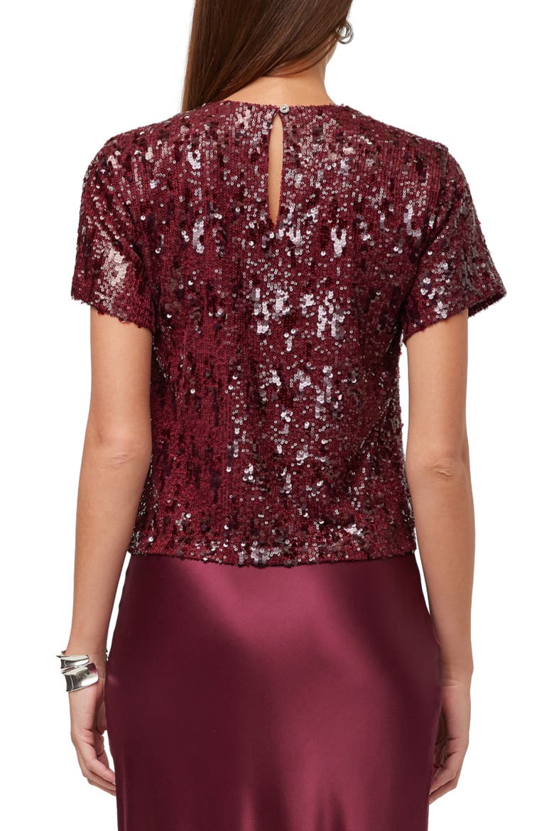 Stacey Sequin Top, Alternate, color, MERLOT