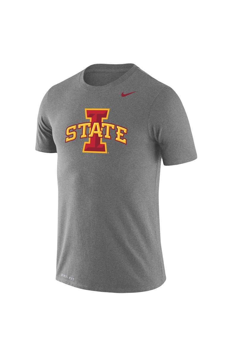 Nike Men's Nike Heathered Charcoal Iowa State Cyclones Big & Tall Legend Primary Logo Performance T-Shirt, Alternate, color, 