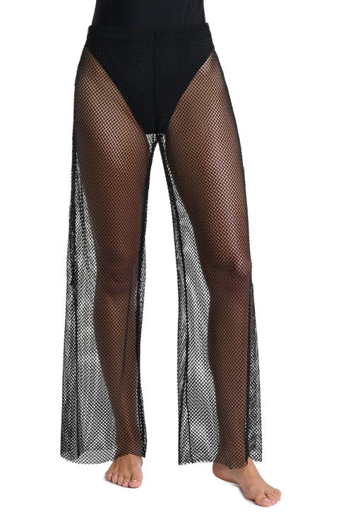 Noemi Wide Leg Mesh Cover-Up Pants